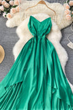 Cute A-Line Irregular Dresses, Green Fashion Dress HZ0429