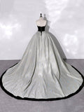 Elegant Black Velvet and Suede Long A-Line Prom Dress with Chapel Train HZ0429